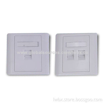 Wall Plate with Permanent Dust Cap, Made of ABS High-strength Resistance UV